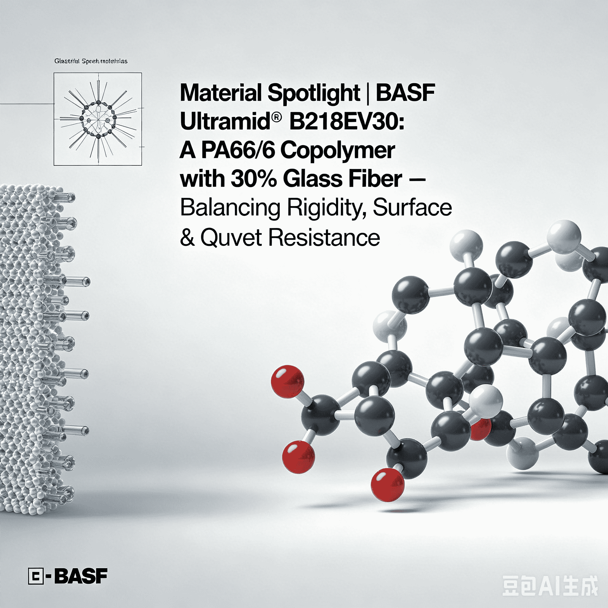 تسليط الضوء على المواد | BASF Ultramid® B218EV30: بوليمر مشترك PA66/6 مع 30% من الألياف الزجاجية - يوازن بين الصلابة وجودة السطح ومقاومة الحرارة