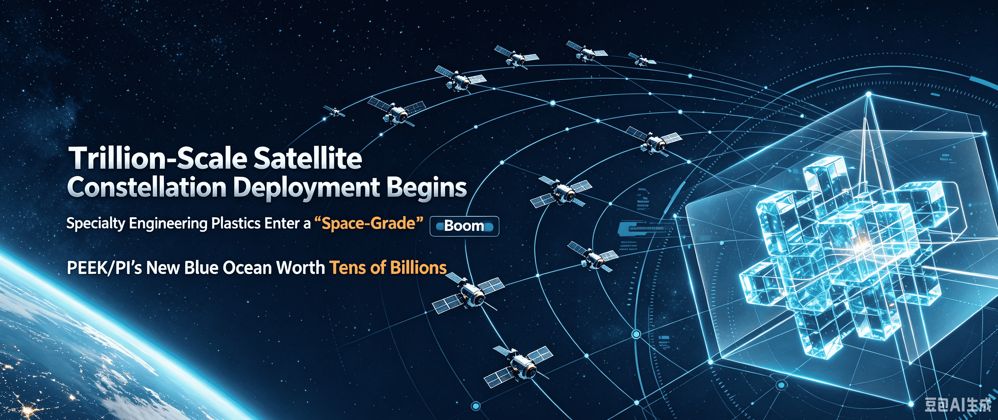بدء نشر كوكبة الأقمار الصناعية بحجم تريليون: دخول المواد البلاستيكية الهندسية المتخصصة إلى طفرة 